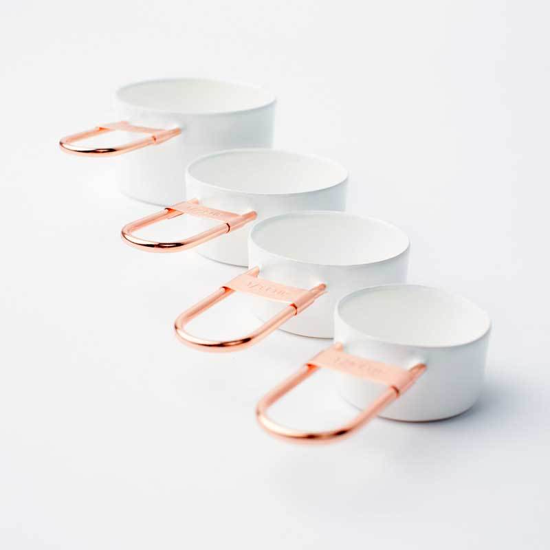 Uncommon James: Copper and White Measuring Cups
