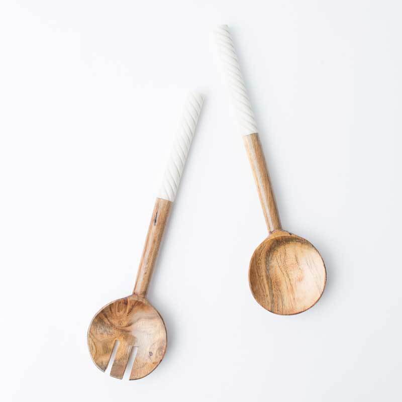 Uncommon James: Spiral Bone Serving Spoons