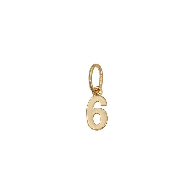 Uncommon James: Number 6 Charm - Gold