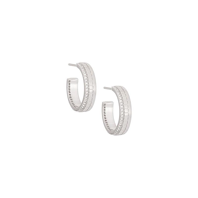 Uncommon James: All In One Hoops Earrings - Silver