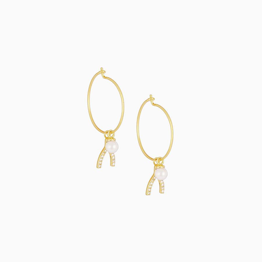 Uncommon James: Be Lucky Hoops Earrings - Gold