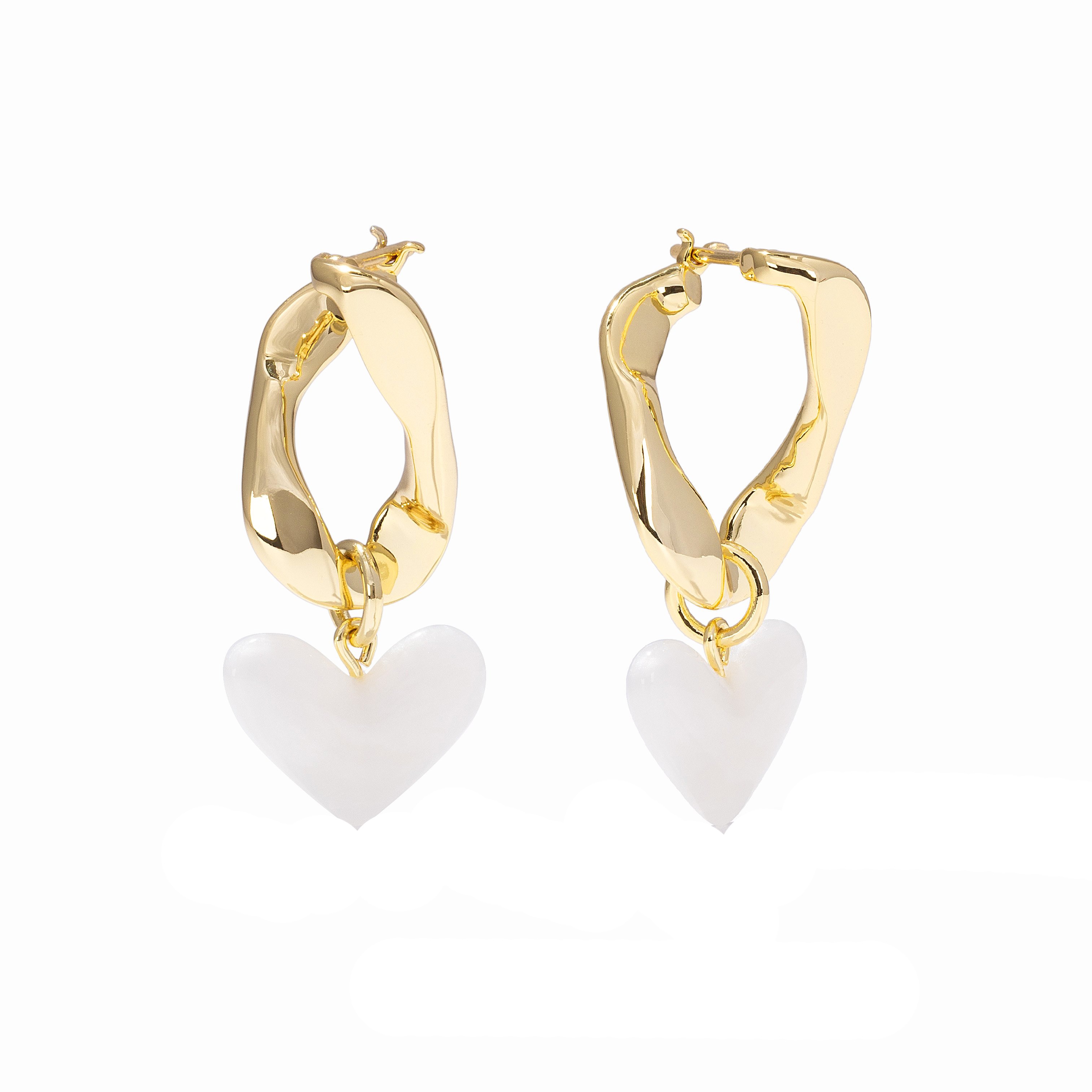 Uncommon James: Caged Up Hoops Earrings - Gold