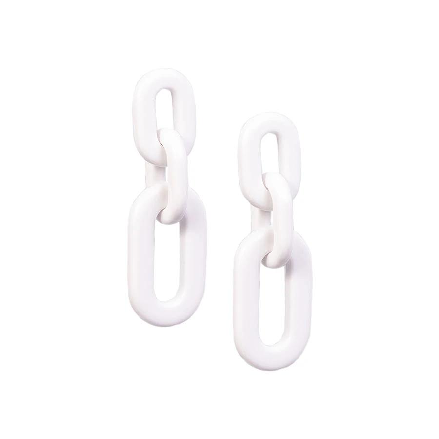 Uncommon James: Chains Earrings - White