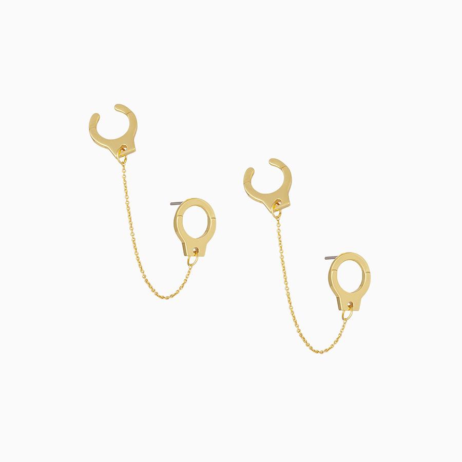 Uncommon James: Cuffed Ear Climber Earrings - Gold