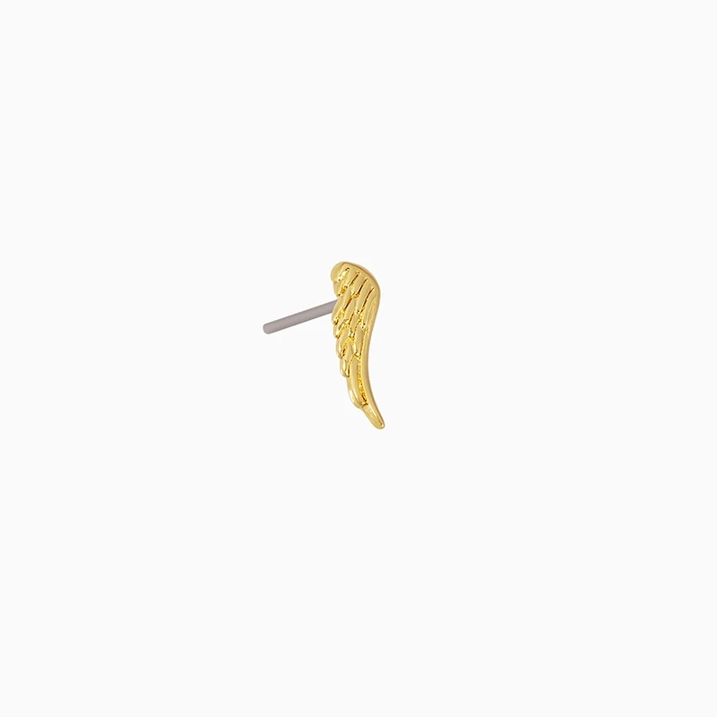 Uncommon James: Half Wing Single Stud Earrings - Gold