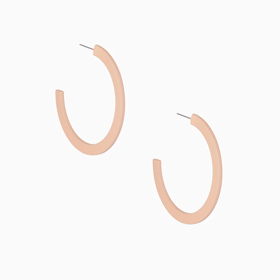 Uncommon James: Island Hoops Earrings - Peach