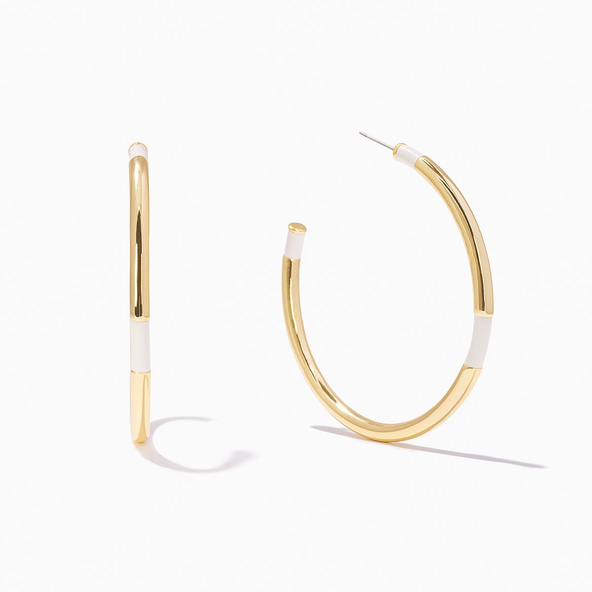 Uncommon James: Open Ended Hoops Earrings - Gold