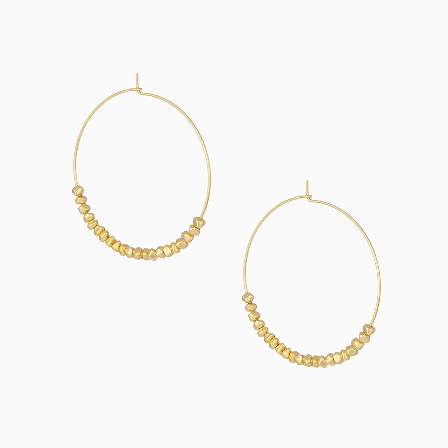 Uncommon James: Pebble Hoops Earrings - Gold Uncommon James: Pebble Hoops Earrings - Gold