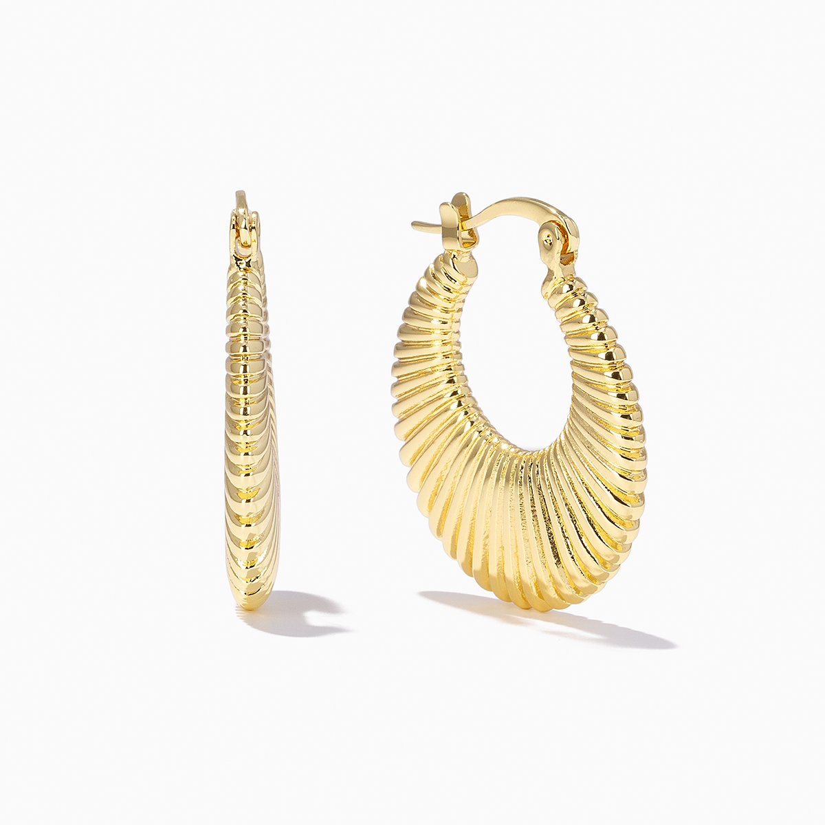 Uncommon James: Shell Hoops Earrings - Gold