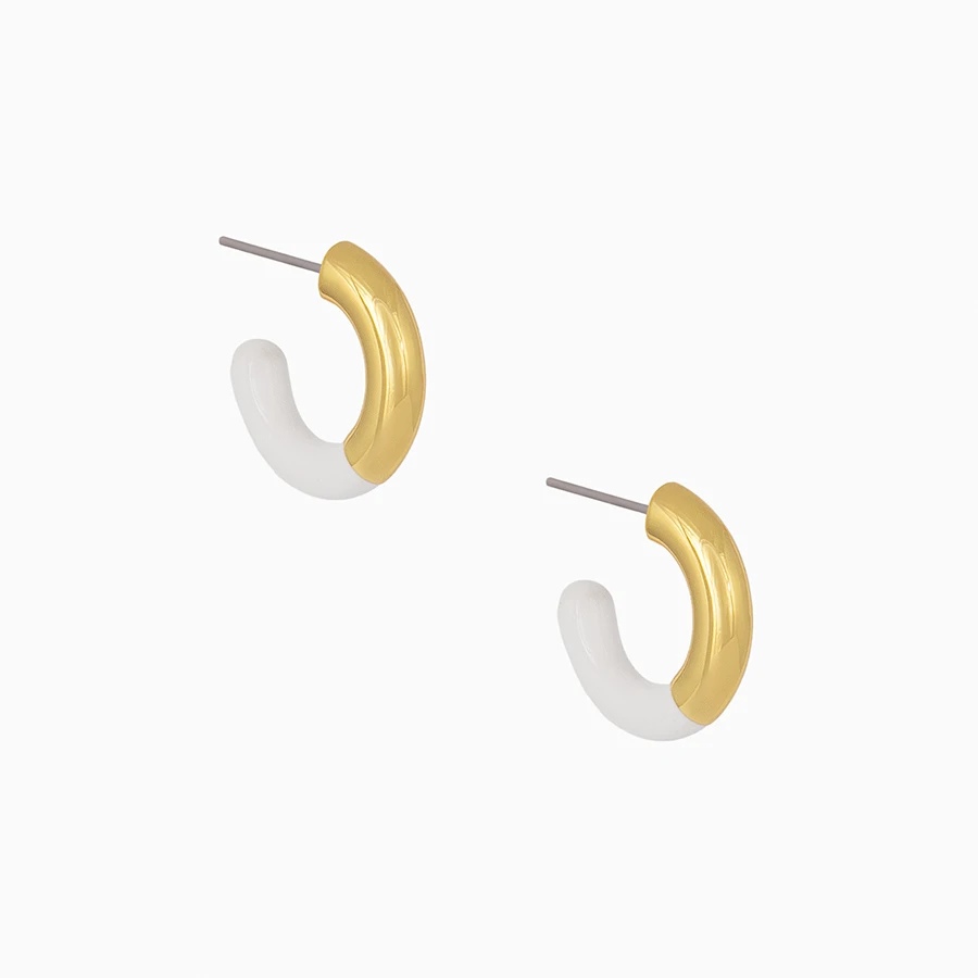 Uncommon James: Split Personality Huggies Earrings - Gold Uncommon James: Split Personality Huggies Earrings - Gold