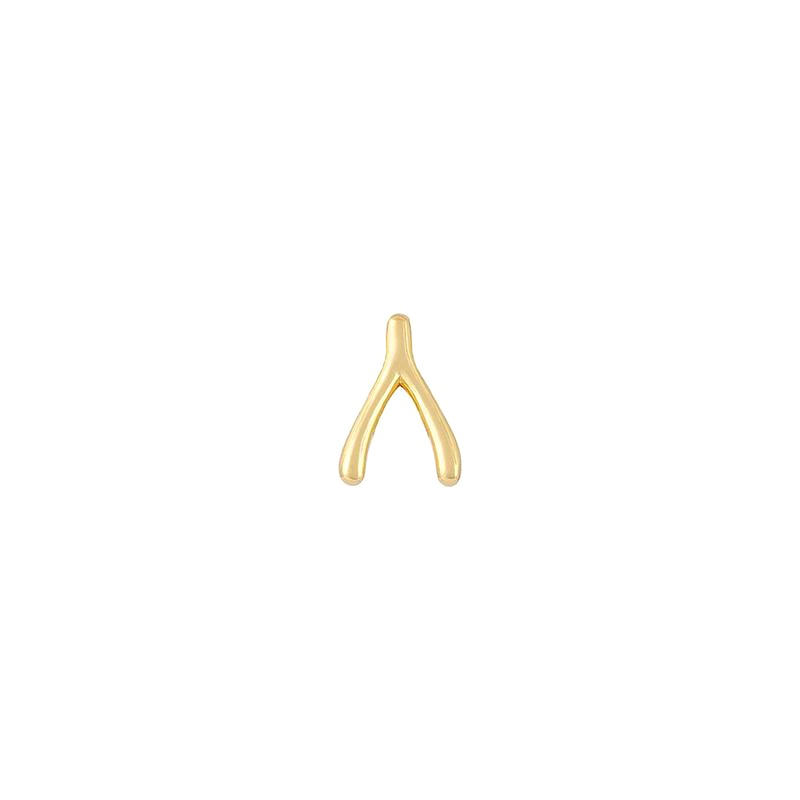 Uncommon James: Wishbone Single Stud Earrings - Gold