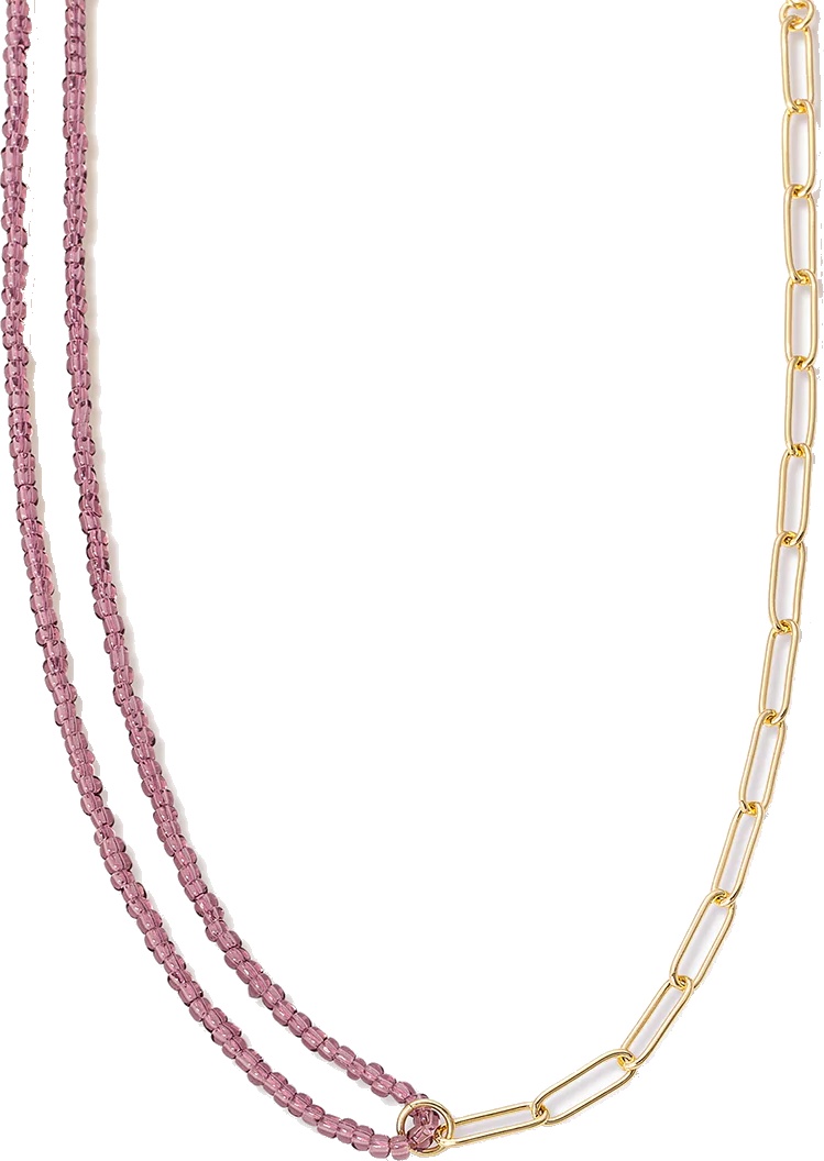 Uncommon James: Bead and Chain Necklace - Gold