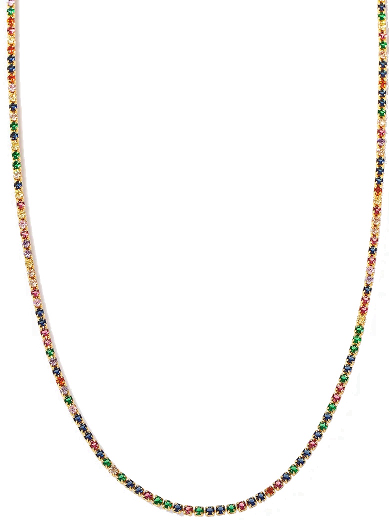 Uncommon James: Colorful Studded Necklace - Gold