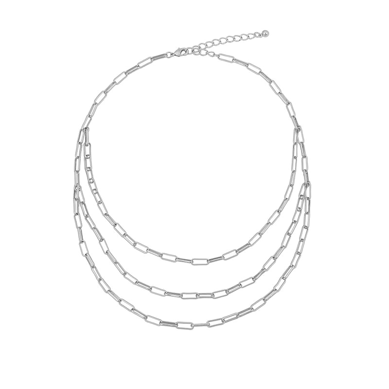 Uncommon James: Three Link Necklace - Silver