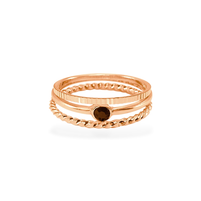 Uncommon James: Midnight Ring - Rose Gold