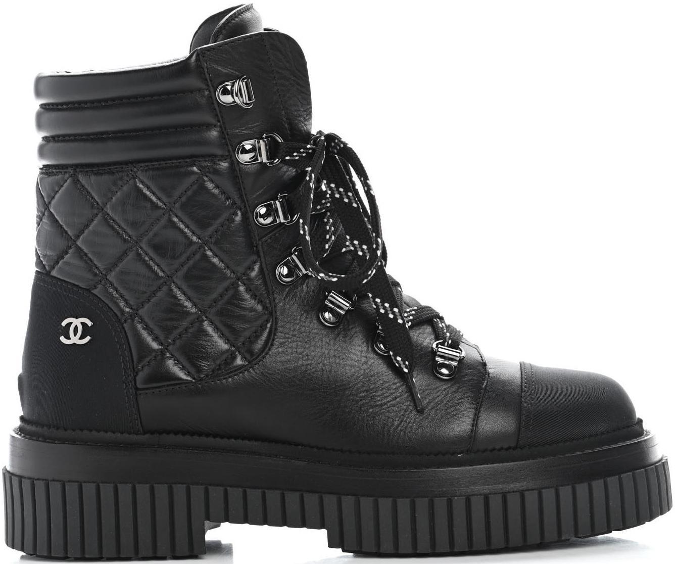 Grosgrain Quilted Boots (Black) - KristinDaily.org